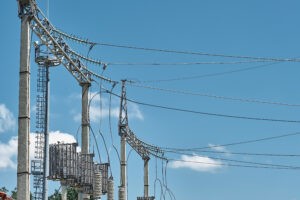 High voltage electrical transformers in an electricity distribut